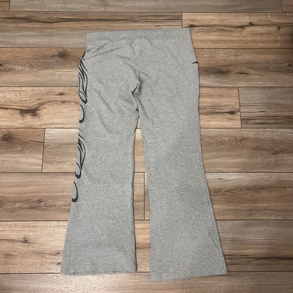 Y2K Harley Davidson Gray Straight Leg Flare Cotton Sweatpants Women's L (36x32) - Picture 8 of 8